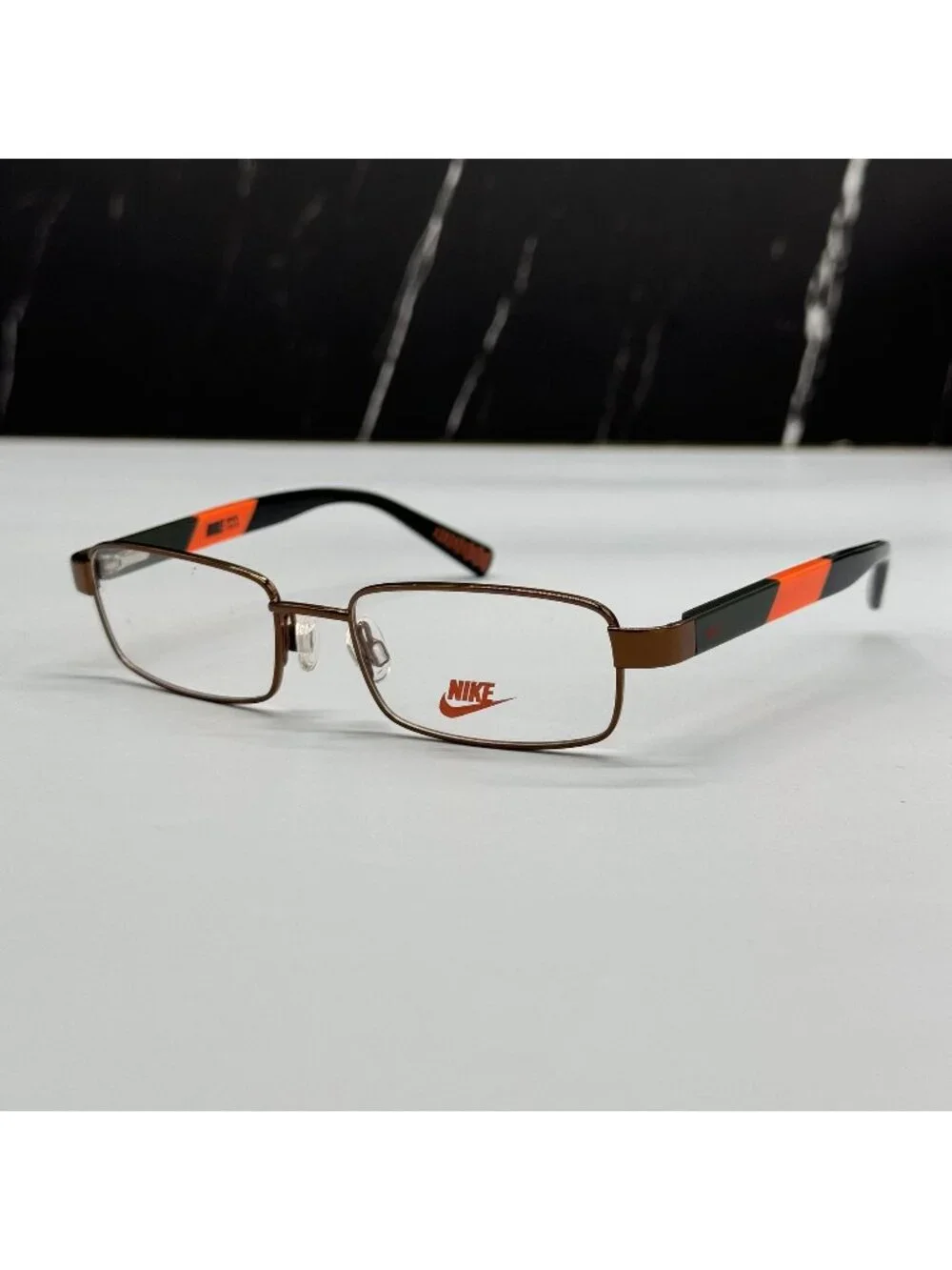 Nike 5573 218 Kids Eyeglasses Brown Orange NEW